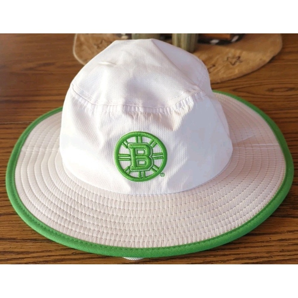 Boston Bruins Promotional Safari Fisherman Hat TD Bank White‎ Green Embroidery